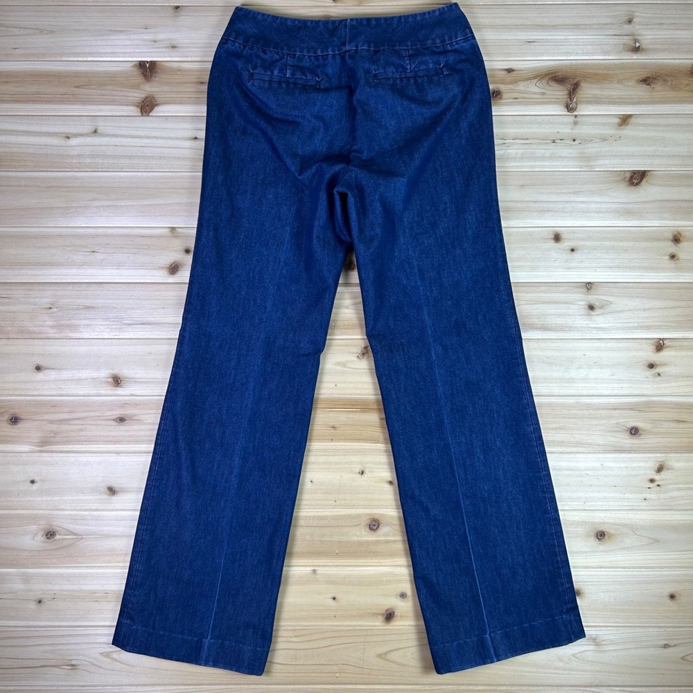 Halogen Jeans Womens 2 Taylor Fit Wide Leg Trouser Low Rise Denim Blue Jeans - Picture 6 of 10